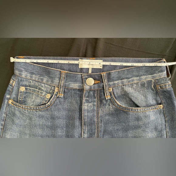 rag & bone Liquid Miramar Printed Faux Jeans Tencel Wide Leg Pants Relaxed - Picture 5 of 9